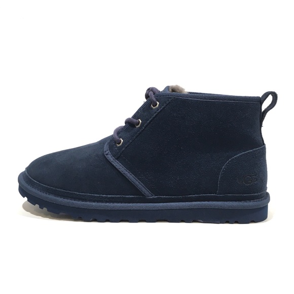 UGG NEUMEL CHUKKA LINED BOOTS -NEW NAVY SUEDE -MEN’S US 10 -NEW - Picture 4 of 7